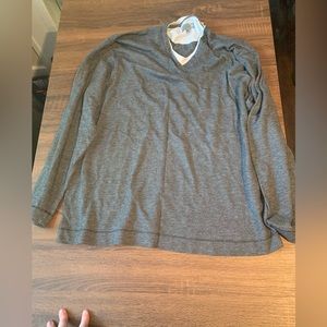 Grey long sleeve dress shirt size large